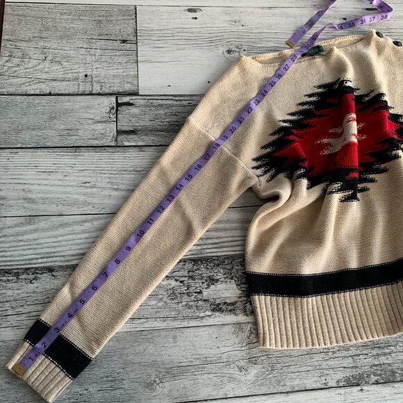 Lauren Jeans Co Ralph Lauren Southwestern Aztec Pullover Boho Sweater - Picture 13 of 13